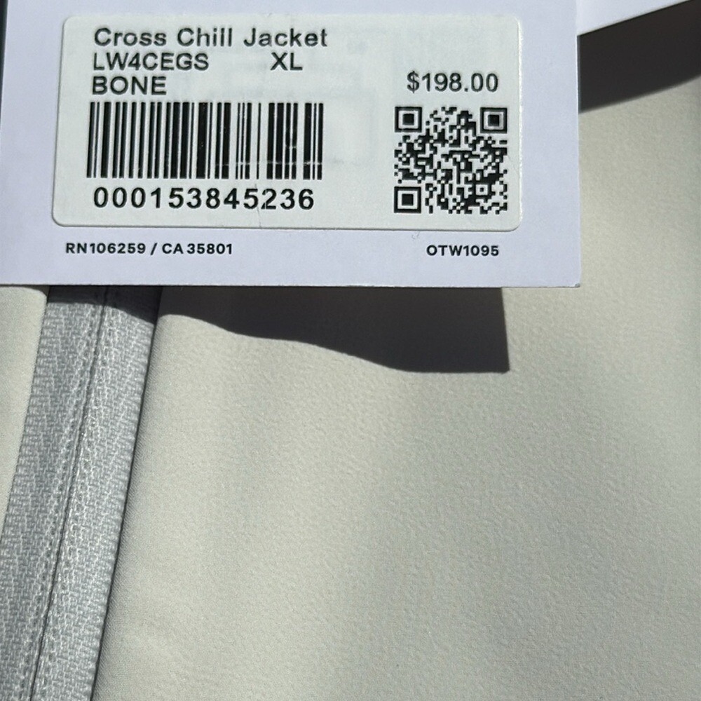 Lululemon Womens Cross Chill Performance Jacket Bone size XL NWT - Picture 4 of 11